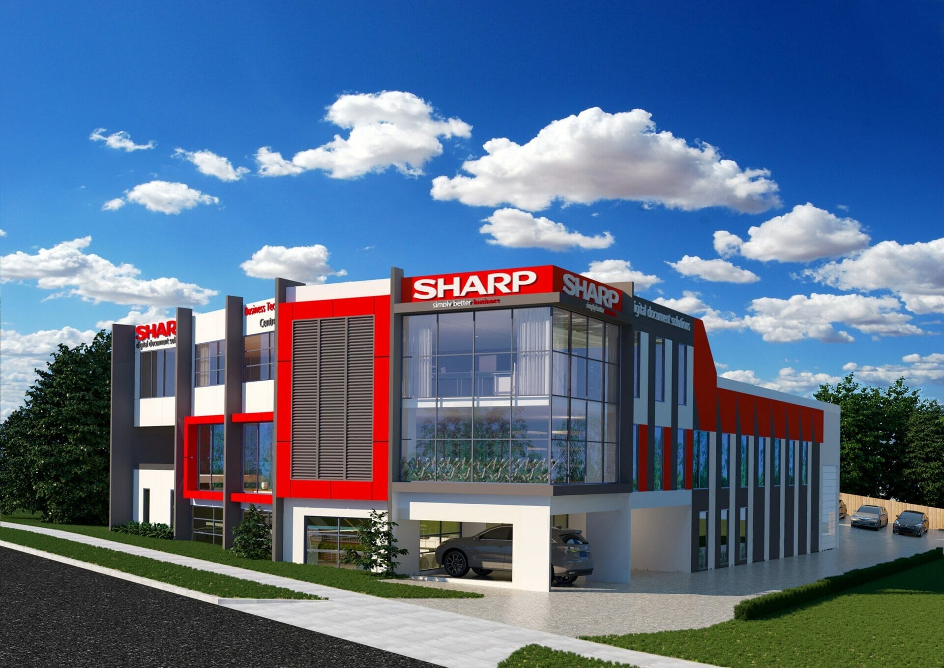 Sharp building Managed Print Services Software ERP Jim2