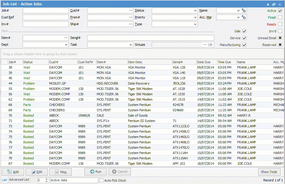 Show Find Panel Animation