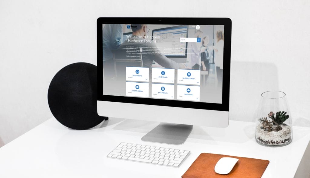 Jim2 UserVoice screen on an Imac