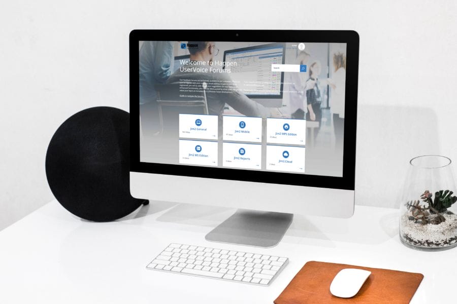 Jim2 UserVoice screen on an Imac