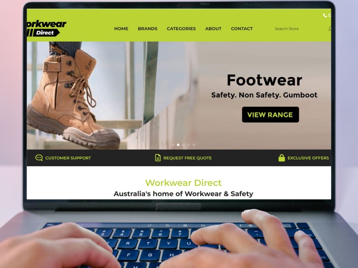 web portal Jim2Commerce workwear